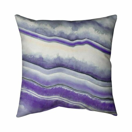 BEGIN HOME DECOR 20 x 20 in. Purple Geode-Double Sided Print Indoor Pillow 5541-2020-AB40-1